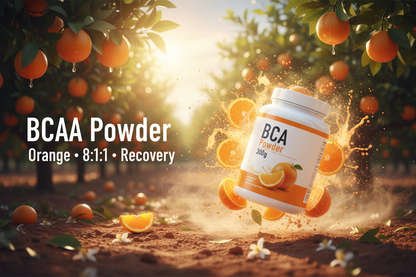 BCAA Powder Orange 300g - Mediterranean Grove Banner