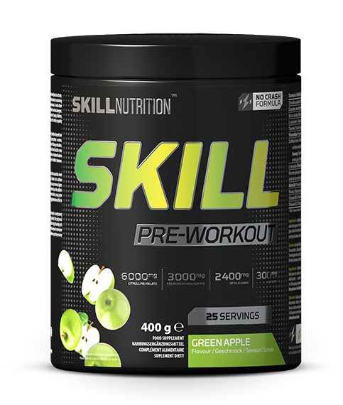 Skill Pre-Workout, Green Apple - 400-412g