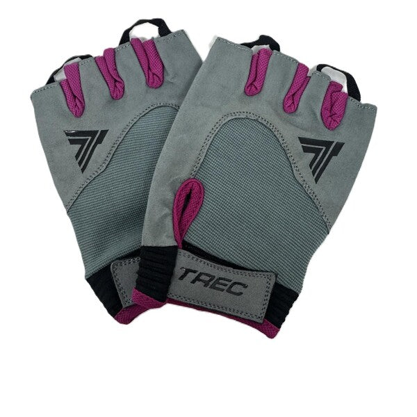 Ladies Gloves, Grey & Pink - Medium
