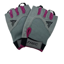 Ladies Gloves, Grey & Pink - Medium