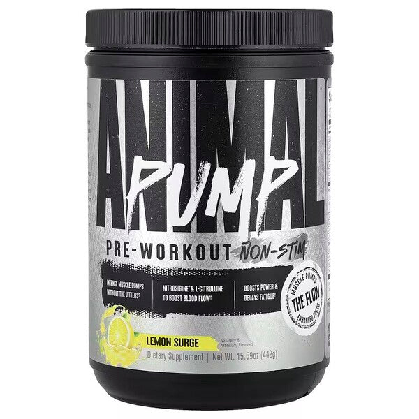 Pump Pre-Workout Non-Stim, Lemon Surge - 442g