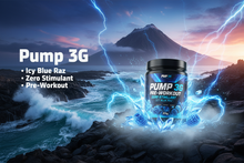Pump 3G Icy Blue Raz 375g - Volcanic Island Banner